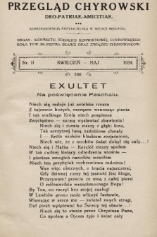 Przegląd Chyrowski : Deo, Patriae, Amicitiae : korespondencja przyjacielska w miejsce rękopisu : organ: Konwiktu, Sodalicji Konwiktowej, Chyrowskiego Koła Tow. im. Piotra Skargi oraz Związku Chyrowiaków. 1934, nr 2