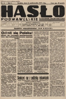 Hasło Podwawelskie : tygodnik bezpartyjny. 1929, nr 3