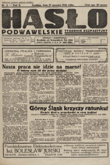 Hasło Podwawelskie : tygodnik bezpartyjny. 1930, nr 3