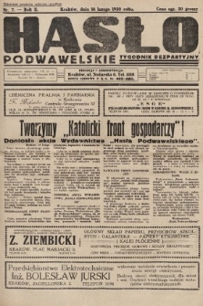 Hasło Podwawelskie : tygodnik bezpartyjny. 1930, nr 7