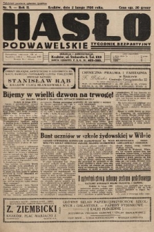 Hasło Podwawelskie : tygodnik bezpartyjny. 1930, nr 9