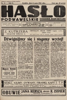 Hasło Podwawelskie : tygodnik bezpartyjny. 1930, nr 19