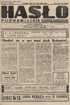 Hasło Podwawelskie : tygodnik bezpartyjny. 1930, nr 21