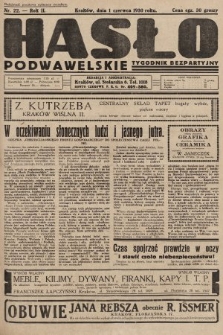 Hasło Podwawelskie : tygodnik bezpartyjny. 1930, nr 22