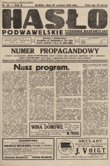 Hasło Podwawelskie : tygodnik bezpartyjny. 1930, nr 26