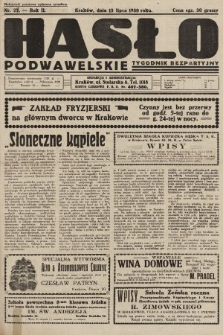 Hasło Podwawelskie : tygodnik bezpartyjny. 1930, nr 28