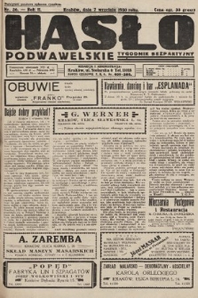 Hasło Podwawelskie : tygodnik bezpartyjny. 1930, nr 36