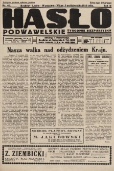 Hasło Podwawelskie : tygodnik bezpartyjny. 1930, nr 40