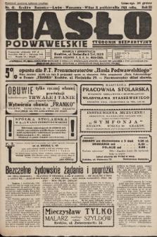 Hasło Podwawelskie : tygodnik bezpartyjny. 1931, nr 41