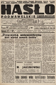Hasło Podwawelskie : tygodnik bezpartyjny. 1933, nr 4