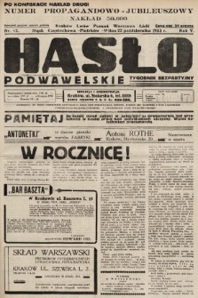 Hasło Podwawelskie : tygodnik bezpartyjny. 1933, nr 42