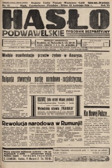 Hasło Podwawelskie : tygodnik bezpartyjny. 1934, nr 17