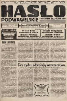Hasło Podwawelskie : tygodnik bezpartyjny. 1934, nr 30