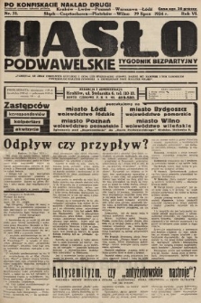 Hasło Podwawelskie : tygodnik bezpartyjny. 1934, nr 31