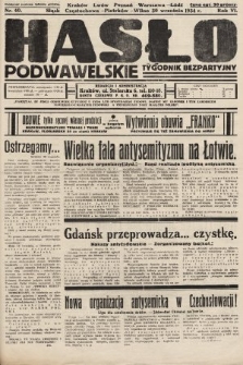 Hasło Podwawelskie : tygodnik bezpartyjny. 1934, nr 40