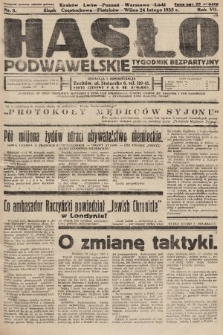 Hasło Podwawelskie : tygodnik bezpartyjny. 1935, nr 8