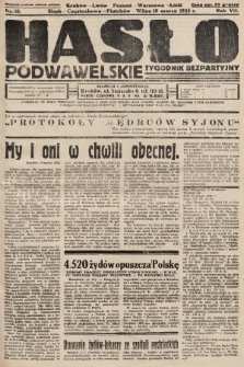 Hasło Podwawelskie : tygodnik bezpartyjny. 1935, nr 10