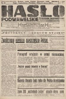 Hasło Podwawelskie : tygodnik bezpartyjny. 1935, nr 13