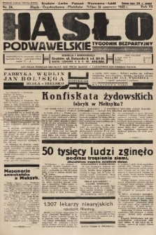 Hasło Podwawelskie : tygodnik bezpartyjny. 1935, nr 24