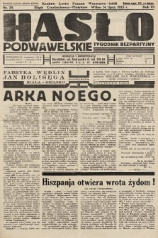 Hasło Podwawelskie : tygodnik bezpartyjny. 1935, nr 28