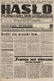 Hasło Podwawelskie : tygodnik bezpartyjny. 1935, nr 29