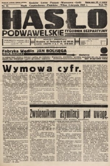 Hasło Podwawelskie : tygodnik bezpartyjny. 1935, nr 31
