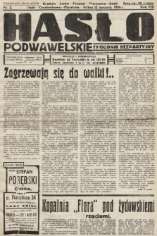 Hasło Podwawelskie : tygodnik bezpartyjny. 1936, nr 2