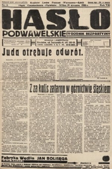 Hasło Podwawelskie : tygodnik bezpartyjny. 1936, nr 3