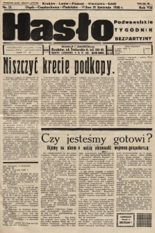 Hasło Podwawelskie : tygodnik bezpartyjny. 1936, nr 15