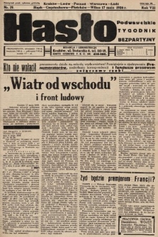 Hasło Podwawelskie : tygodnik bezpartyjny. 1936, nr 19