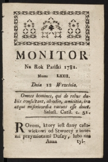 Monitor. 1781, nr 72
