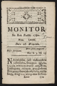 Monitor. 1781, nr 81