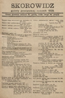 Gazeta Powiatowa Powiatu Świętochłowickiego = Kreisblattdes Kreises Świętochłowice. 1930, skorowidz rocznik 1929