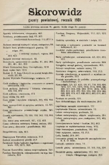 Gazeta Powiatowa Powiatu Świętochłowickiego = Kreisblattdes Kreises Świętochłowice. 1931, skorowidz rocznik 1931