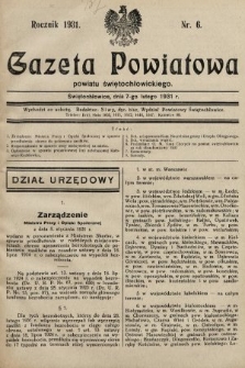 Gazeta Powiatowa Powiatu Świętochłowickiego = Kreisblattdes Kreises Świętochłowice. 1931, nr 6