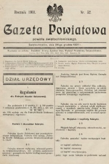 Gazeta Powiatowa Powiatu Świętochłowickiego = Kreisblattdes Kreises Świętochłowice. 1931, nr 52