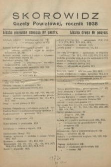 Gazeta Powiatowa Powiatu Świętochłowickiego = Kreisblattdes Kreises Świętochłowice. 1938, skorowidz rocznik 1938