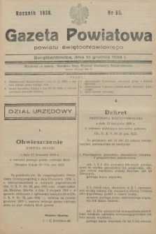 Gazeta Powiatowa Powiatu Świętochłowickiego = Kreisblattdes Kreises Świętochłowice. 1938, nr 50