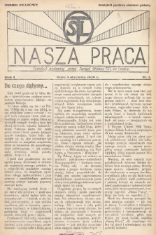 Nasza Praca : tygodnik wydawany przez Zarząd Główny TSL we Lwowie. 1936, nr 1