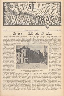 Nasza Praca : tygodnik wydawany przez Zarząd Główny TSL we Lwowie. 1936, nr 18
