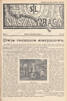 Nasza Praca : tygodnik wydawany przez Zarząd Główny TSL we Lwowie. 1936, nr 32