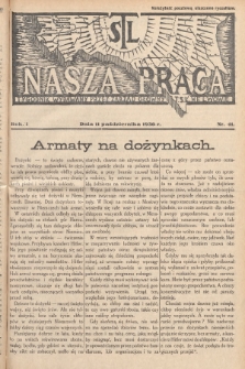 Nasza Praca : tygodnik wydawany przez Zarząd Główny TSL we Lwowie. 1936, nr 41