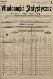 Wiadomości Statystyczne Powiatu Świętochłowickiego : dodatek do Gazety Powiatowej. 1929, nr 5