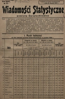 Wiadomości Statystyczne Powiatu Świętochłowickiego : dodatek do Gazety Powiatowej. 1929, nr 13