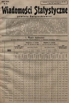 Wiadomości Statystyczne Powiatu Świętochłowickiego : dodatek do Gazety Powiatowej. 1931, nr 4