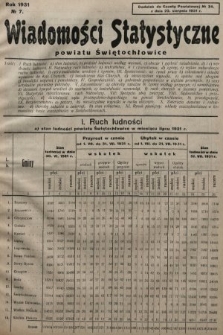 Wiadomości Statystyczne Powiatu Świętochłowickiego : dodatek do Gazety Powiatowej. 1931, nr 7