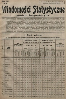 Wiadomości Statystyczne Powiatu Świętochłowickiego : dodatek do Gazety Powiatowej. 1931, nr 8