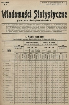Wiadomości Statystyczne Powiatu Świętochłowickiego : dodatek do Gazety Powiatowej. 1932, nr 3