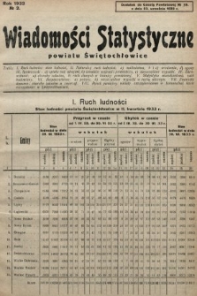 Wiadomości Statystyczne Powiatu Świętochłowickiego : dodatek do Gazety Powiatowej. 1933, nr 2