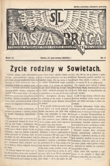 Nasza Praca : tygodnik wydawany przez Zarząd Główny TSL we Lwowie. 1937, nr 3